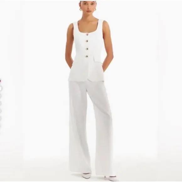 NWT NEW Amanda Uprichard Kya Jumpsuit Womens Small White - Picture 1 of 7